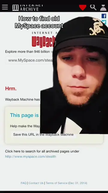 How to find your old MySpace Page! #myspace #millennial #millenialsoftiktok #way