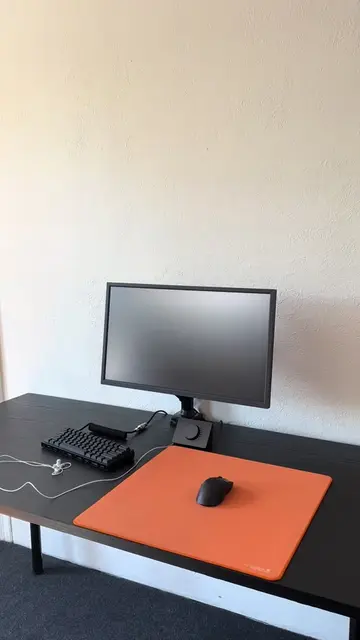 ppl stay hating on the monitor, yall wouldn’t get it 😭😹 #minimal #desksetup #a