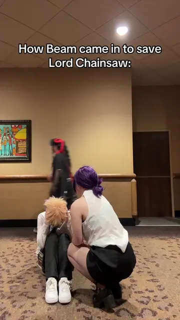 How Beam was movin for Lord Chainsaw 💪🏽🦈 Reze: @♡ Chloe ♡  Denji: @kai  #cosp