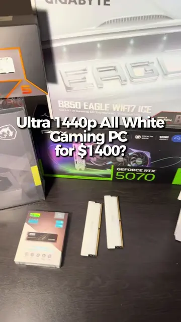 Ultra 1440p ALL White Gaming PC Build #pc #pcbuild #gaming #fyp #pcbuilding 