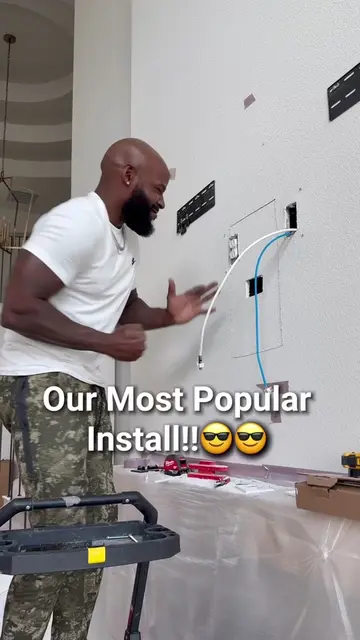 Our most popular tv install is the Samsung Frame Tv #fyp #tv #trending #tiktok #