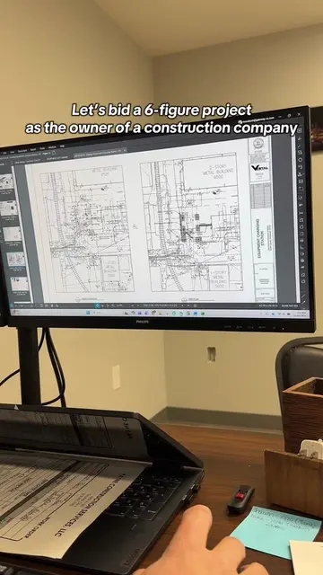 Bidding a nearly 6-figure a commercial construction project. #estimate #business