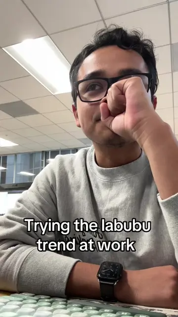 Safe to say I knew she’d respond 😂 #labubu #labubutrend #workhumor #officehumor