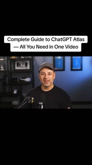 "Want to master ChatGPT Atlas fast? ⚡ Watch this and learn everything in one go!