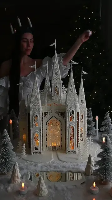 My gingerbread castle🎄✨ Just lovr creating gingerbread creations😍 #pepperkakeh