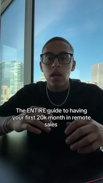 The ENTIRE guide to having your first 20k month in remote sales Dm me PLAYBOOK o