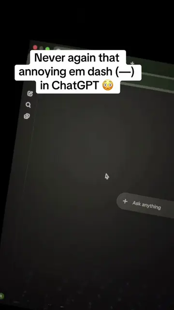 Never again that annoying em dash symbol in ChatGPT #chatgpt #gpt #gpt5 #chatgpt