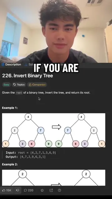 Invert binary tree #python #leetcode #sweintern #swe #softwareengineer 