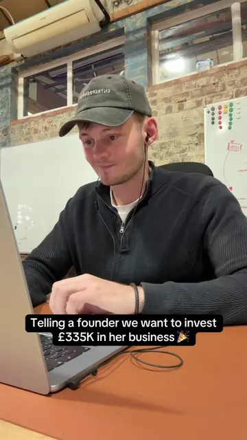 Telling a founder that we want to invest £335,000 into her business 🎉 #venturec