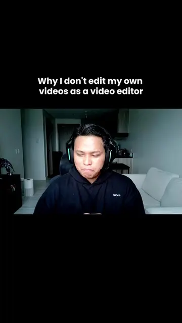 Why i dont edit my own videos as a video editor #contentagency #entrepreneurship