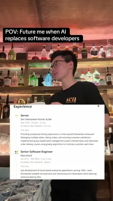 From working with a server to becoming a server 🤌#softwareengineer #openai #IT 