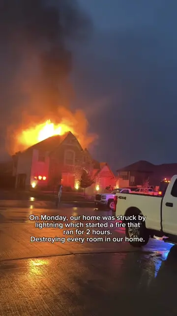 The day before our home was struck by lightning and went up in flames, we were s