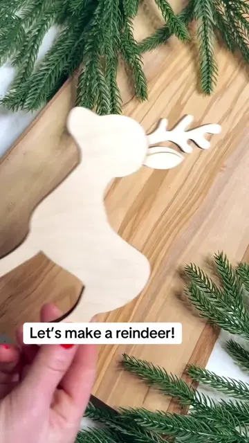Working on a cute reindeer! #christmasart #seasonaldecor #lasercutting #holidayd
