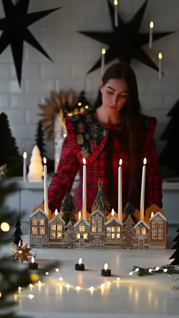 My magical village Advent candle holder✨🎄🥰 #adventcandle #adventcalendar #chri