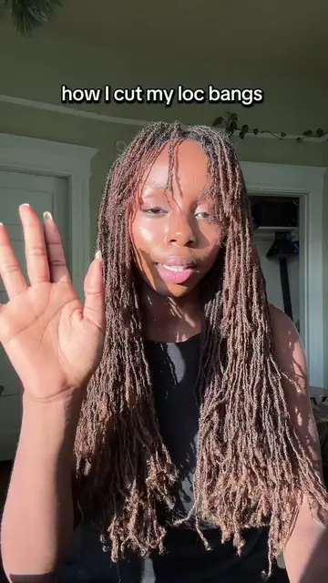How I cut my loc bangs! #locs #microlocs #sisterlocks 