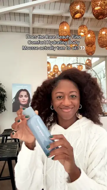 Does the Rare Beauty Find Comfort Hydrating Body Mousse actually turn to oil? 👀