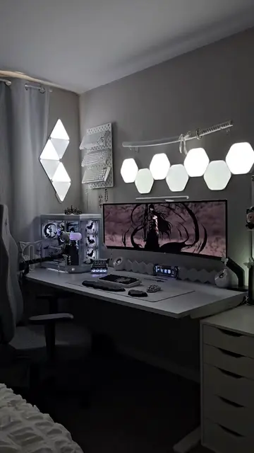 happy sunday 🖤🖤 #pcsetup #fypage #desksetup #darksetup #gamingroom 