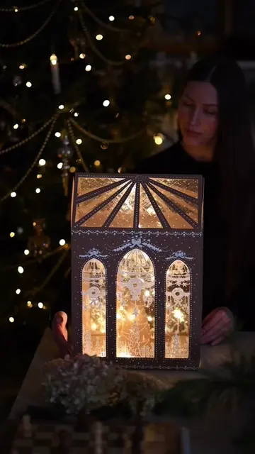 Cardboard gingerbread light house✨ Do YOU like it? #pepperkakehus #gingerbreadho