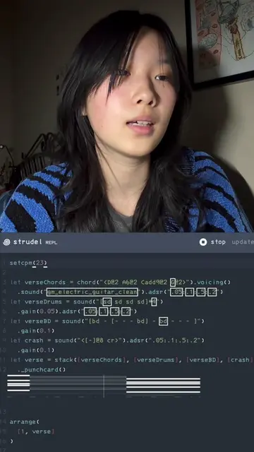 coding linger by the cranberries #strudel #songcover #algorave #linger #thecranb