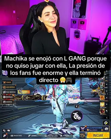 Machika se enojó con L GANG porque no quiso jugar con ella. La presión de los fa