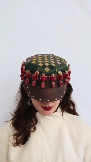 “CHECK MATE” Chess hat that unfolds into a working chessboard :) Been working on