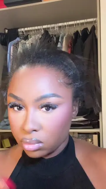 How I style my raw hair half wig. 4 bundles from @Atra London 🤩 #halfwig #halfw