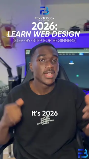 Step by step guide to learn web design in 2026 #learnwebdesign #webdesigner #web
