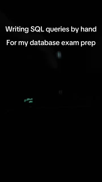 Writing SQL queries by hand with pen and paper to prepare for my database exam #