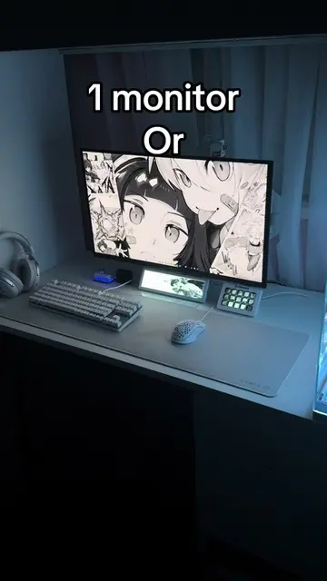 First time seeing my setup with only one monitor. Which one is better? #viral #f