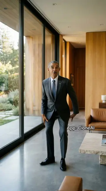 Is he Obama?😂😂 #cloneai #aidance #aivideo #fyp #barackobama 