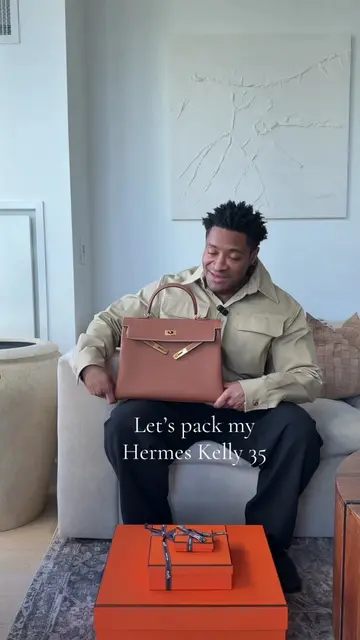 Packing my Hermes Kelly 35 bag #mensfashion #menstyle #luxuryfashion #hermes #he