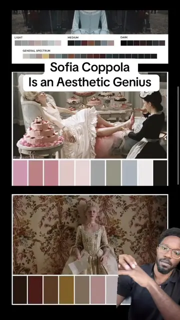 Sofia Coppola is an aesthetic genius. the way she uses color palettes, color the