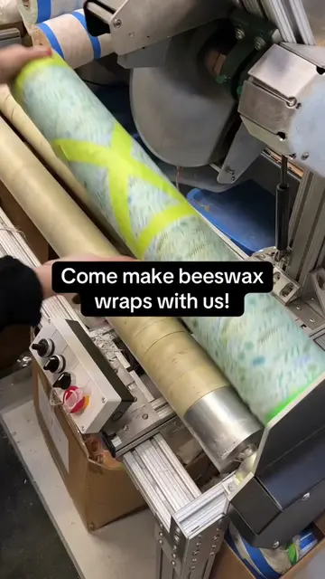 Behind the scenes making one of our best selling beeswax wrap sets!! #onthisday 