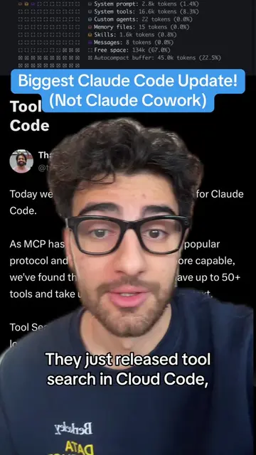 MCP. MCP. MCP. Claude tool search just released. #claude #mcp #ai #claudecode 