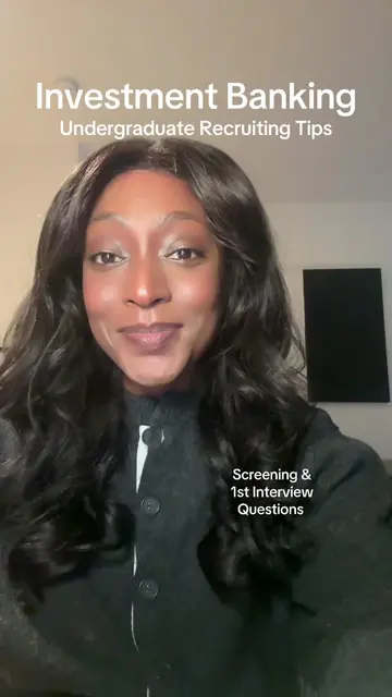 1st interview or screening interview tips for undergrad investment banking inter
