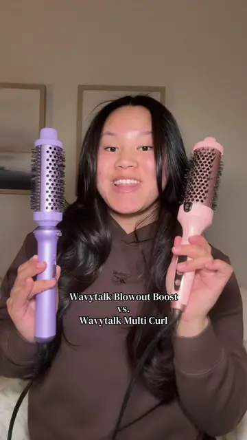 Do we like the blowout boost or the multi curl better??? @wavytalkofficial #Wavy
