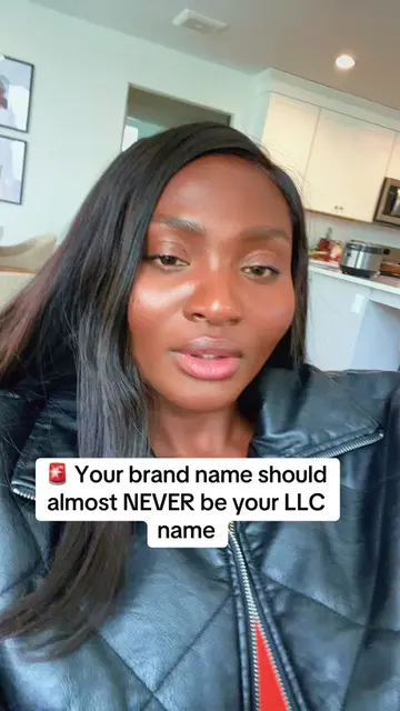 Your brand name should almost never be your LLC name 👀 Most people don’t realiz