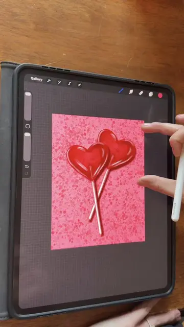 Here’s a procreate tutorial on how to draw heart suckers using my procreate wate