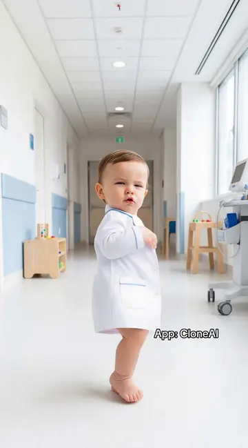 Make your baby dance in seconds👨🏻‍⚕️ #aidance #chanel #cloneai #fyp #aivideo 