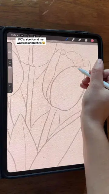 POV: you found my realistic watercolor brushes for procreate 😍  This set includ