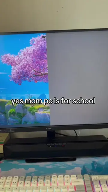 🗣️yes mom pc is for school #monitor #pcsetup #gamingmonitor #fyp #pcbuild 