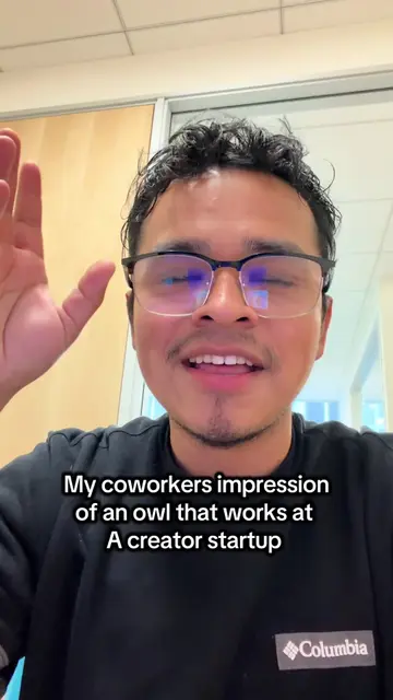 In his defense I did say “guess” 😅 #owl #owlimpression #trend #workhumor #creat