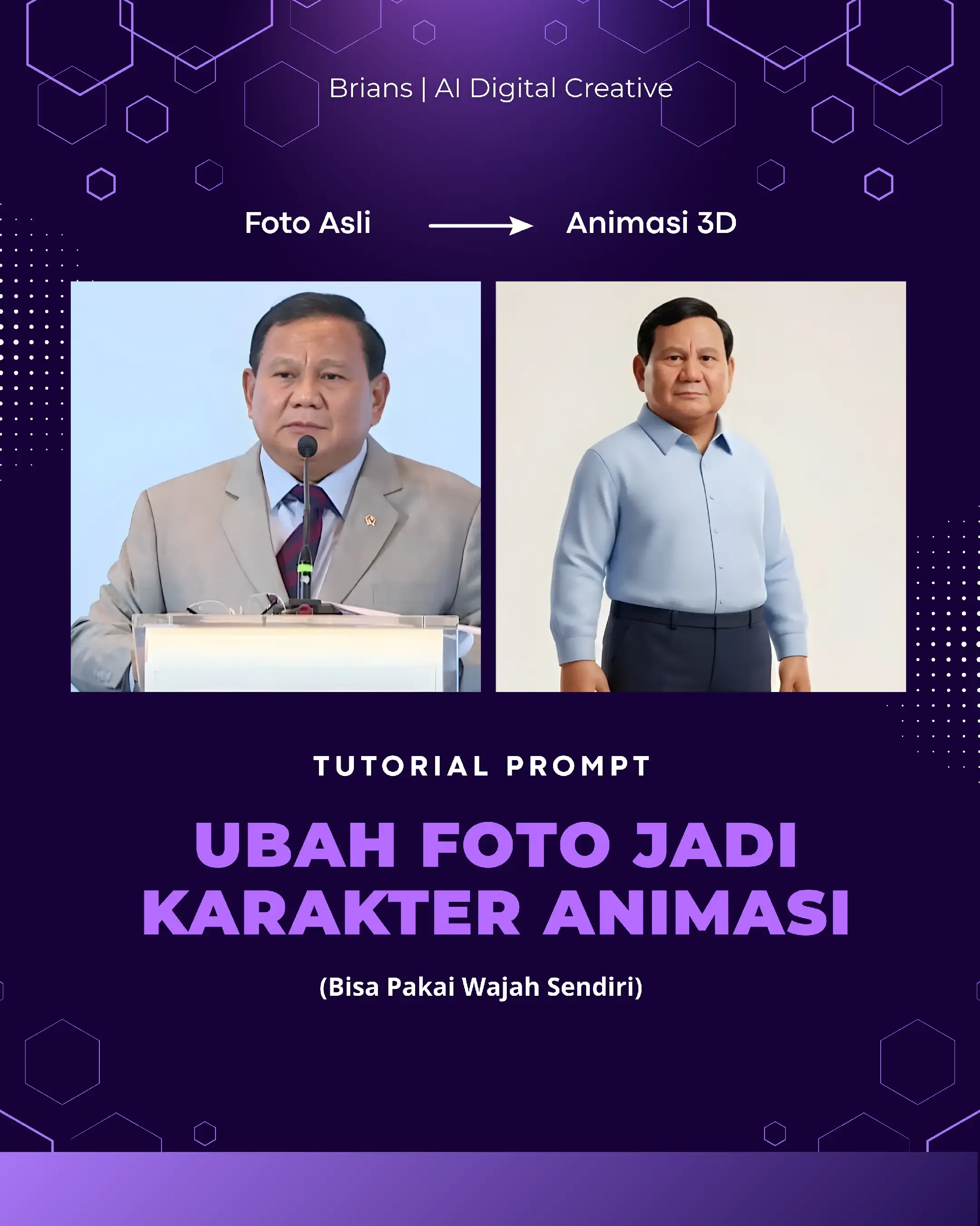 Masukin foto langsung ke Gemini (pastikan wajah jelas & fokus), pilih opsi image