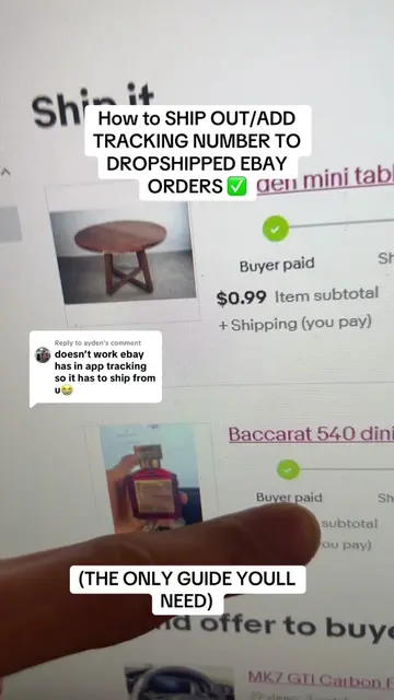 Replying to @ayden how to add tracking number to eBay sales! #ebay #dropshipping