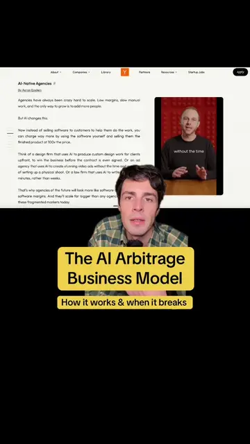 The AI Arbitrage business model #AI #AIbusiness #aitools #moneymaking 