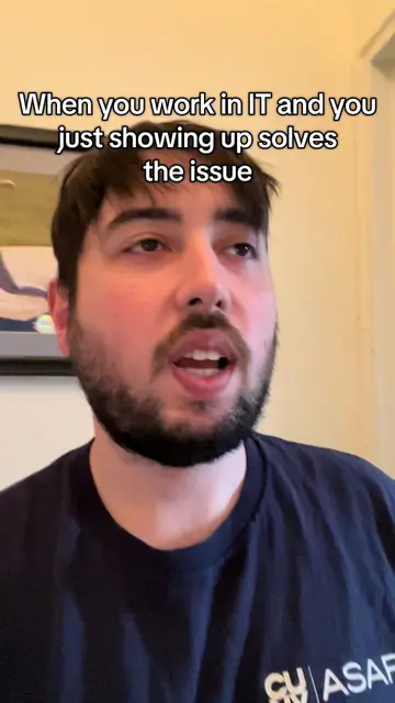 When you work in IT and you just showing up solves the issue #fyp #computertok #
