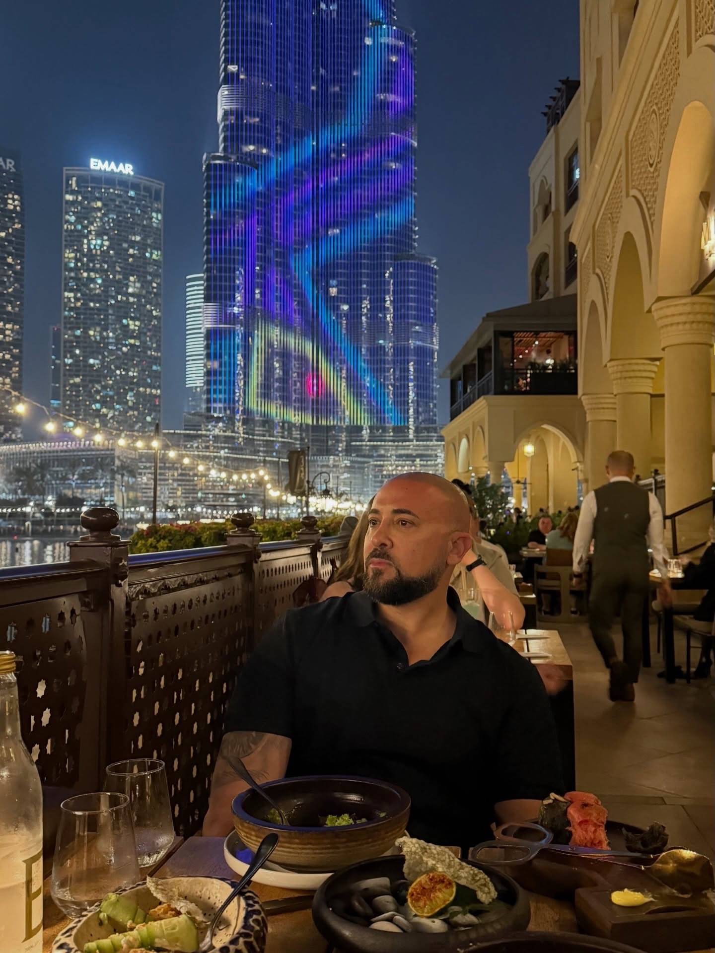 From nothing to this. Standing above the city, looking at the Burj Khalifa, remi