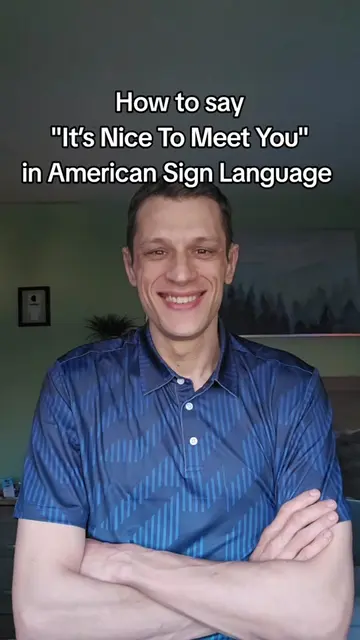 Learning how to say “It’s Nice To Meet You” in ASL 🤟 A great phrase for introdu