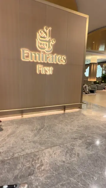 Emirates First Class hits different.  ✈️ Private check-in.Private customs. 30 se