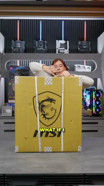 How crazy is this GPU 👀 The box alone is literally half my size 😅🤣 and yeah, 